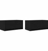 VidaXL Tv-kasten 60x31x25,5 cm spaanplaat zwart eikenkleurig