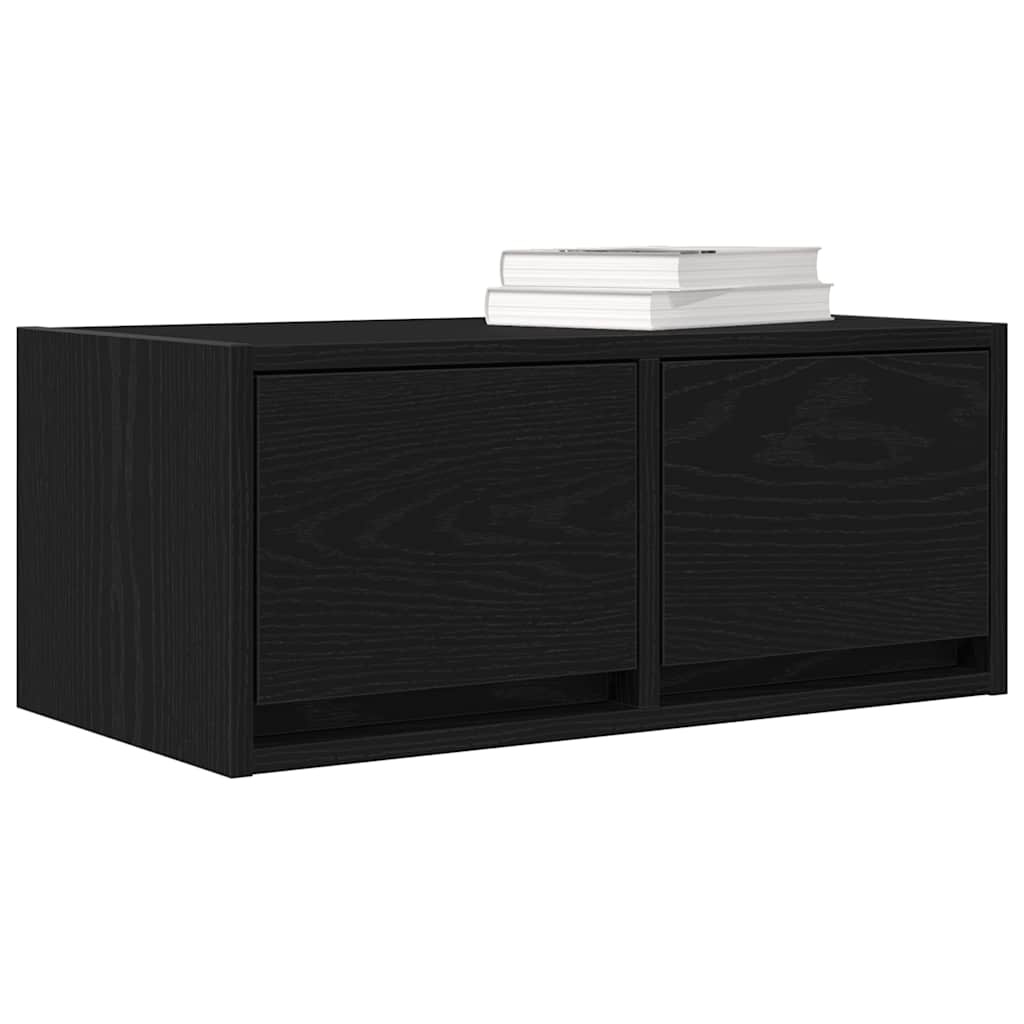 VidaXL Tv-kasten 60x31x25,5 cm spaanplaat zwart eikenkleurig