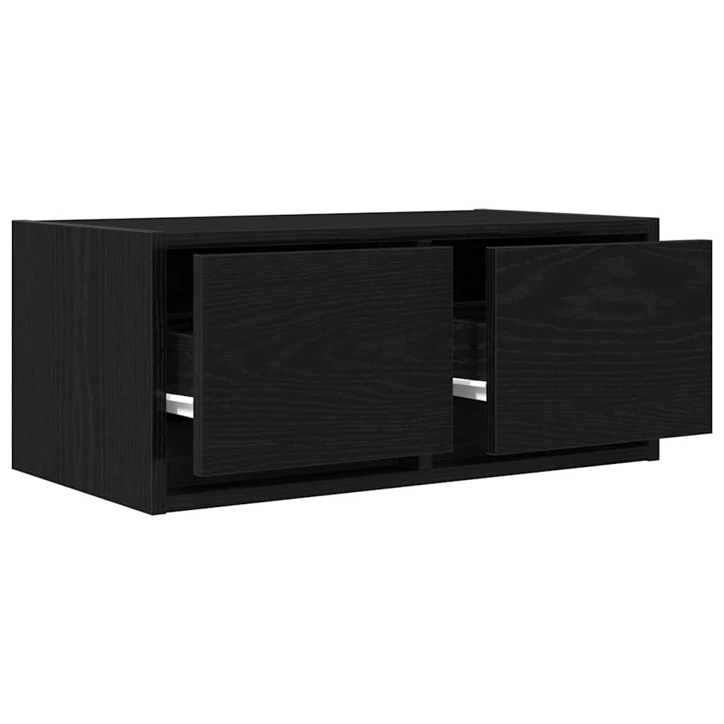 VidaXL Tv-kasten 60x31x25,5 cm spaanplaat zwart eikenkleurig