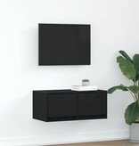 VidaXL TV-meubel 60x31x25,5 cm spaanplaat zwart eikenkleurig