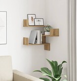 VidaXL Hoekwandschap 40x40x49,5 cm bewerkt hout artisanaal eiken