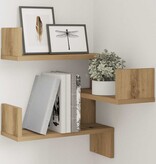 VidaXL Hoekwandschap 40x40x49,5 cm bewerkt hout artisanaal eiken