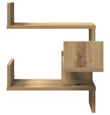 VidaXL Hoekwandschap 40x40x49,5 cm bewerkt hout artisanaal eiken