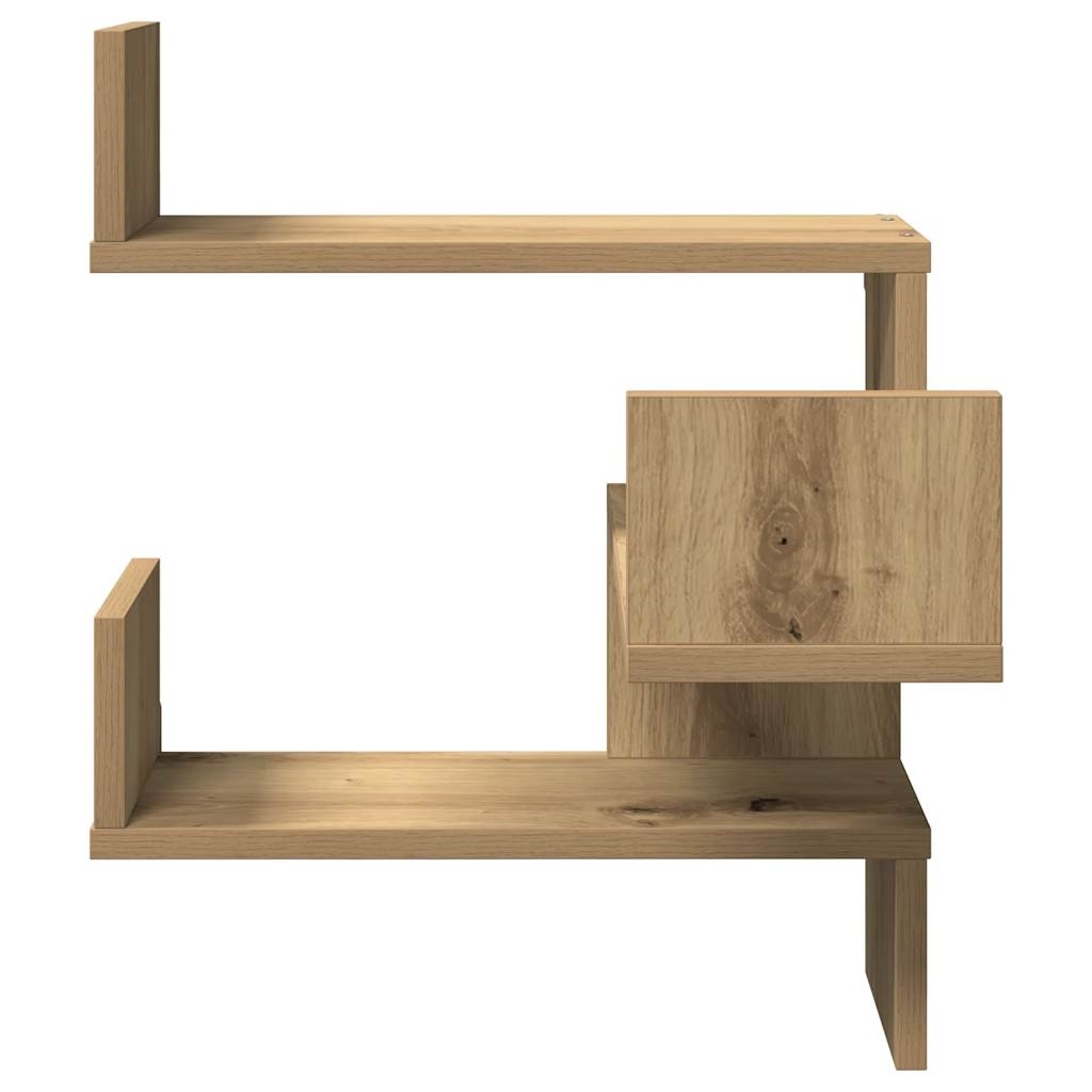 VidaXL Hoekwandschap 40x40x49,5 cm bewerkt hout artisanaal eiken