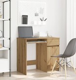 VidaXL Bureau ambachtelijk 86x49x76 cm spaanplaat eikenkleurig