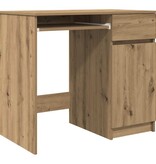 VidaXL Bureau ambachtelijk 86x49x76 cm spaanplaat eikenkleurig