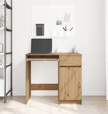 VidaXL Bureau ambachtelijk 86x49x76 cm spaanplaat eikenkleurig