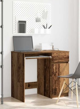 VidaXL Bureau 86x49x76 cm spaanplaat oud hout