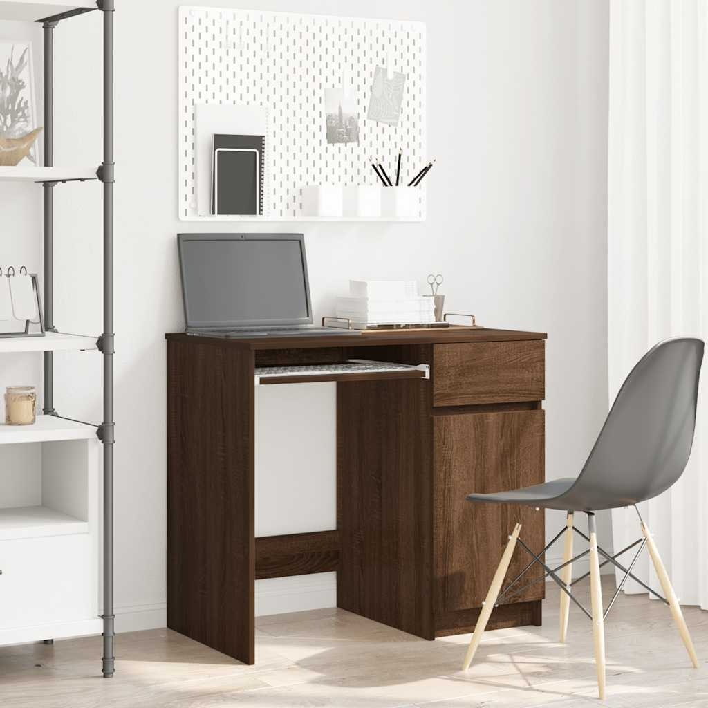VidaXL Bureau 86x49x76 cm spaanplaat bruin eikenkleurig