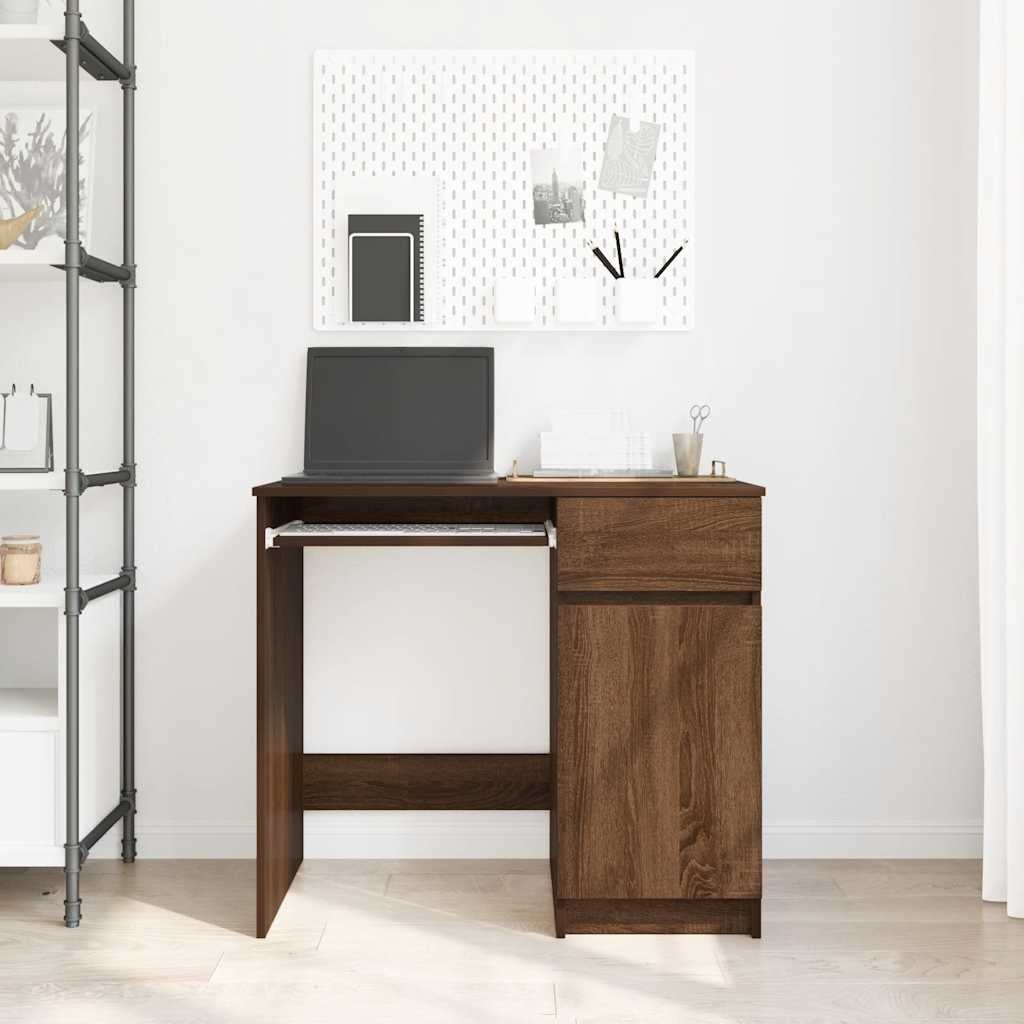 VidaXL Bureau 86x49x76 cm spaanplaat bruin eikenkleurig