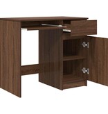 VidaXL Bureau 86x49x76 cm spaanplaat bruin eikenkleurig