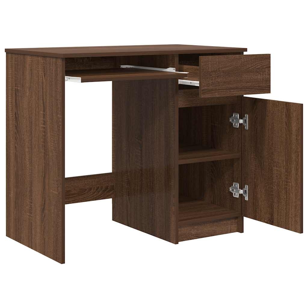 VidaXL Bureau 86x49x76 cm spaanplaat bruin eikenkleurig