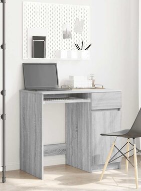 VidaXL Bureau 86x49x76 cm spaanplaat grijs sonoma