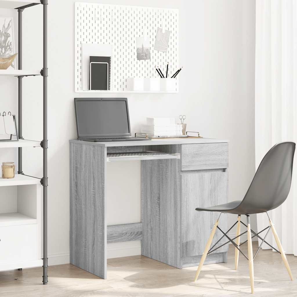 VidaXL Bureau 86x49x76 cm spaanplaat grijs sonoma