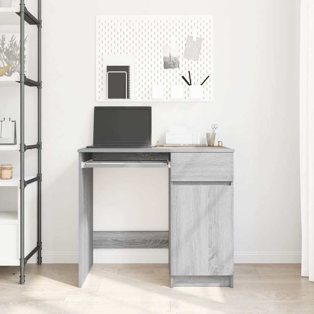 VidaXL Bureau 86x49x76 cm spaanplaat grijs sonoma