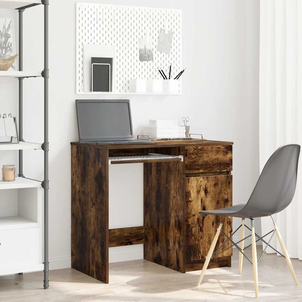 VidaXL Bureau 86x49x76 cm spaanplaat gerookt eikenkleurig