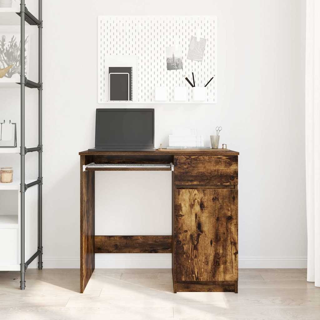 VidaXL Bureau 86x49x76 cm spaanplaat gerookt eikenkleurig