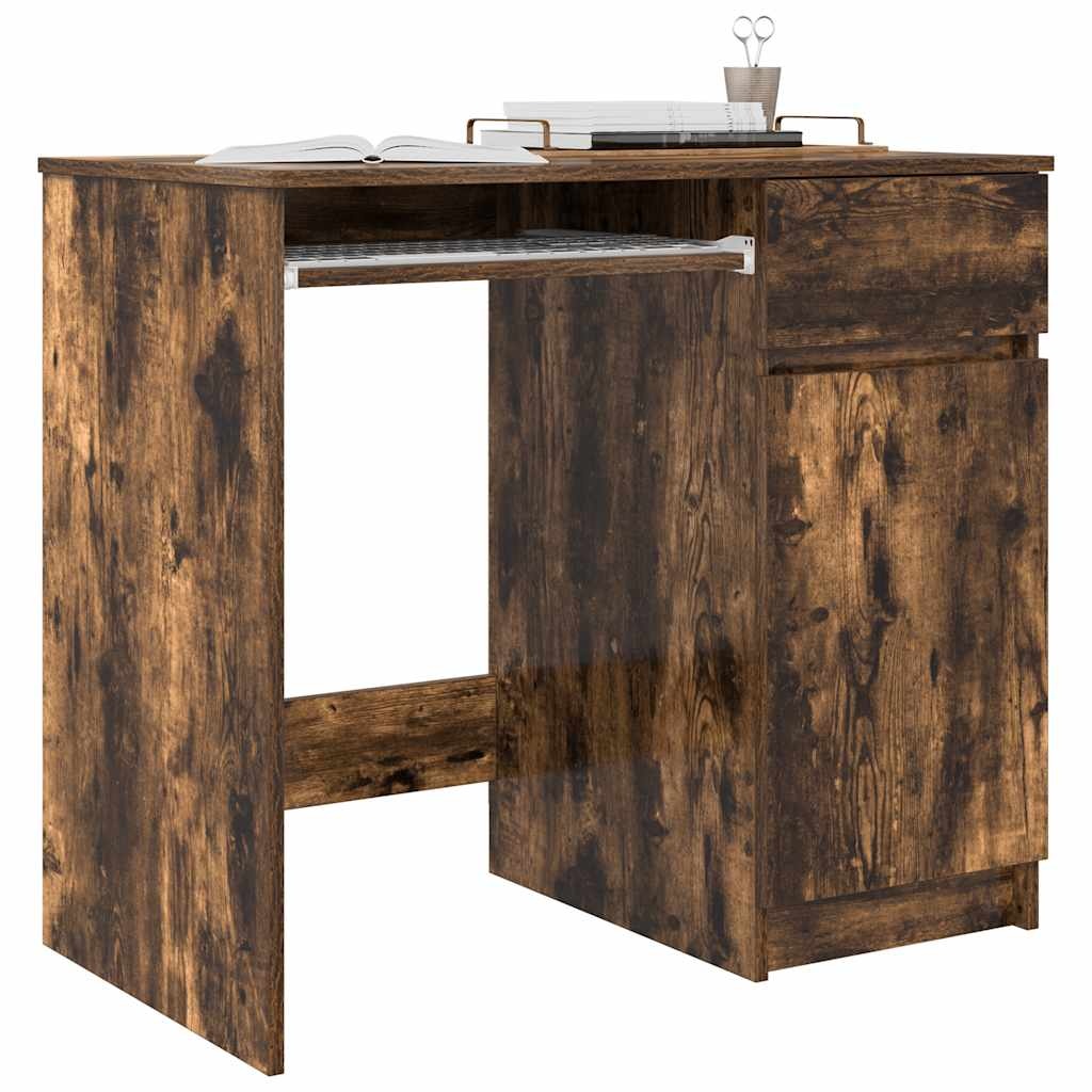 VidaXL Bureau 86x49x76 cm spaanplaat gerookt eikenkleurig