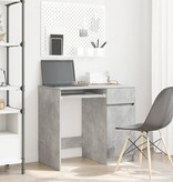 VidaXL Bureau 86x49x76 cm spaanplaat betongrijs