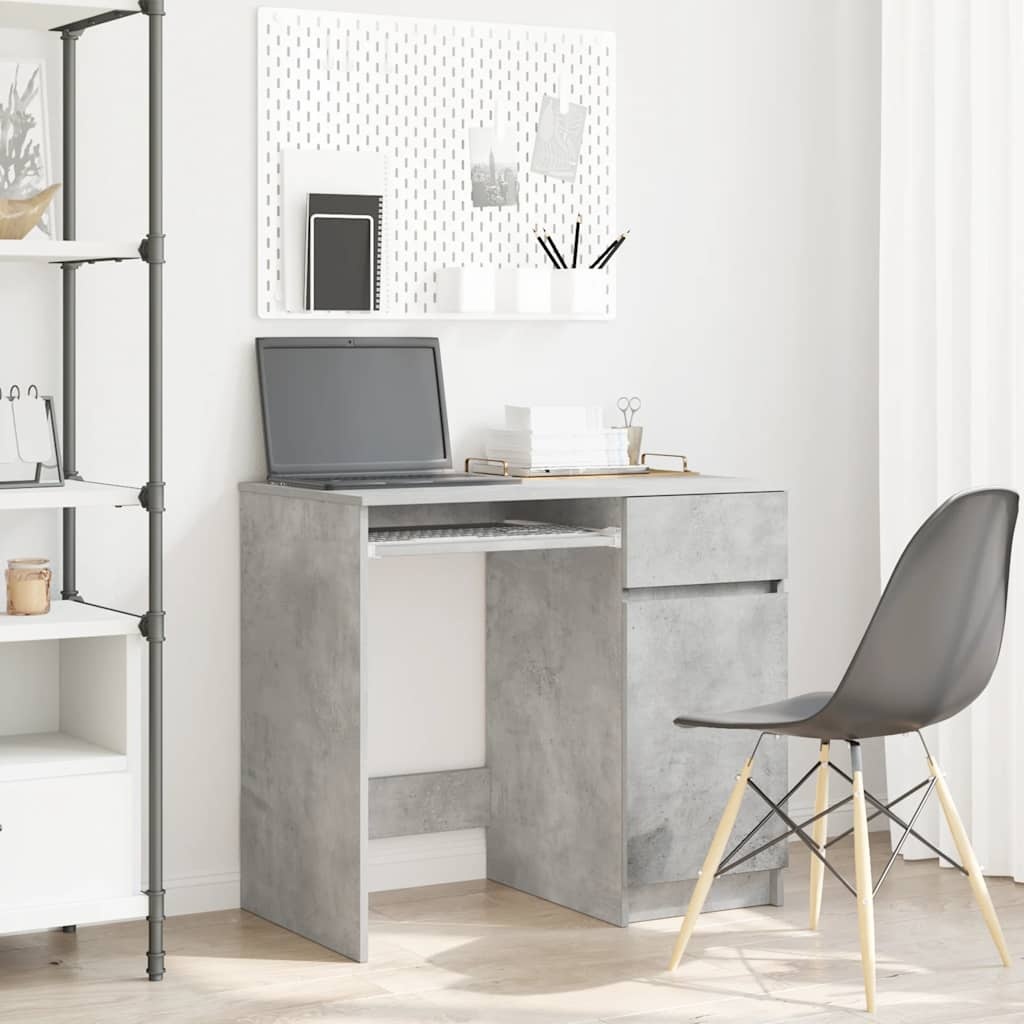 VidaXL Bureau 86x49x76 cm spaanplaat betongrijs