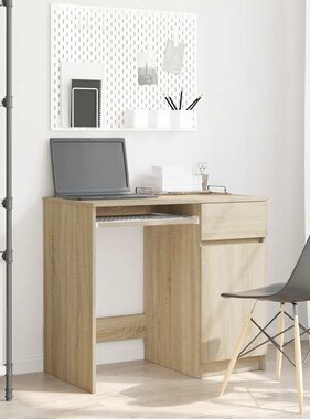 VidaXL Bureau 86x49x76 cm spaanplaat sonoma eikenkleurig