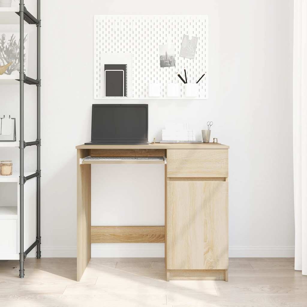 VidaXL Bureau 86x49x76 cm spaanplaat sonoma eikenkleurig