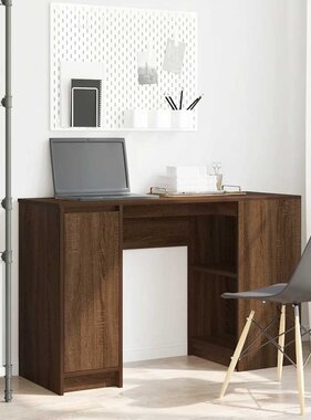 VidaXL Bureau 120x42x76 cm spaanplaat bruin eikenkleurig