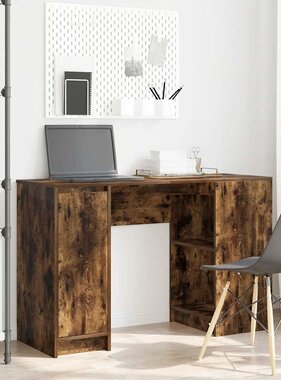 VidaXL Bureau 120x42x76 cm spaanplaat gerookt eikenkleurig