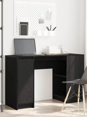 VidaXL Bureau 120x42x76 cm spaanplaat zwart eikenkleurig