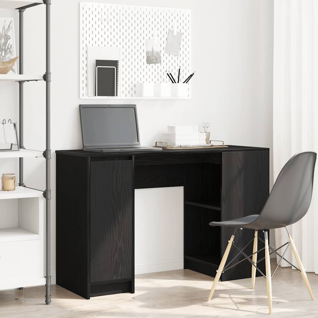 VidaXL Bureau 120x42x76 cm spaanplaat zwart eikenkleurig