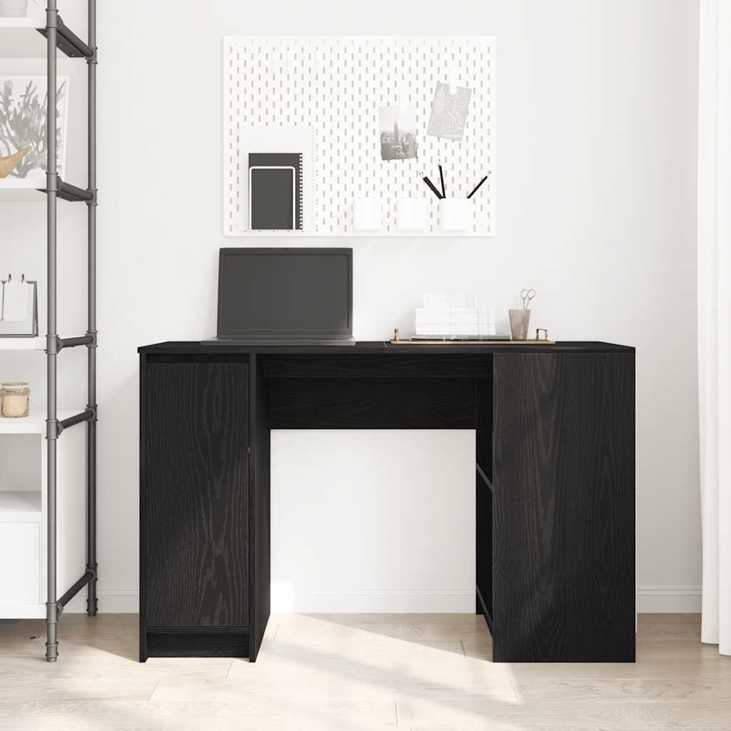 VidaXL Bureau 120x42x76 cm spaanplaat zwart eikenkleurig