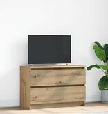 VidaXL Tv-meubel ambachtelijk 80x35x54cm spaanplaat grijs eikenkleurig