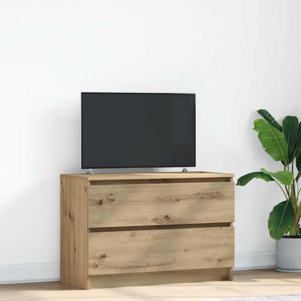 VidaXL Tv-meubel ambachtelijk 80x35x54cm spaanplaat grijs eikenkleurig