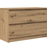 VidaXL Tv-meubel ambachtelijk 80x35x54cm spaanplaat grijs eikenkleurig