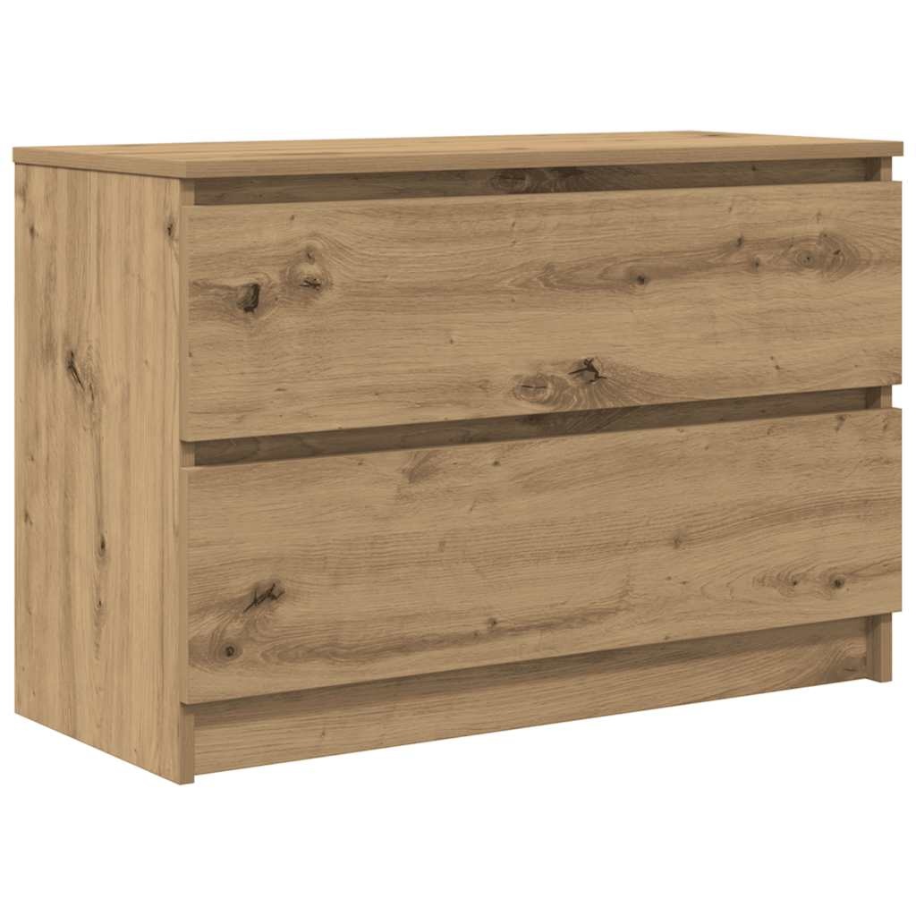 VidaXL Tv-meubel ambachtelijk 80x35x54cm spaanplaat grijs eikenkleurig