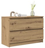 VidaXL Tv-meubel ambachtelijk 80x35x54cm spaanplaat grijs eikenkleurig