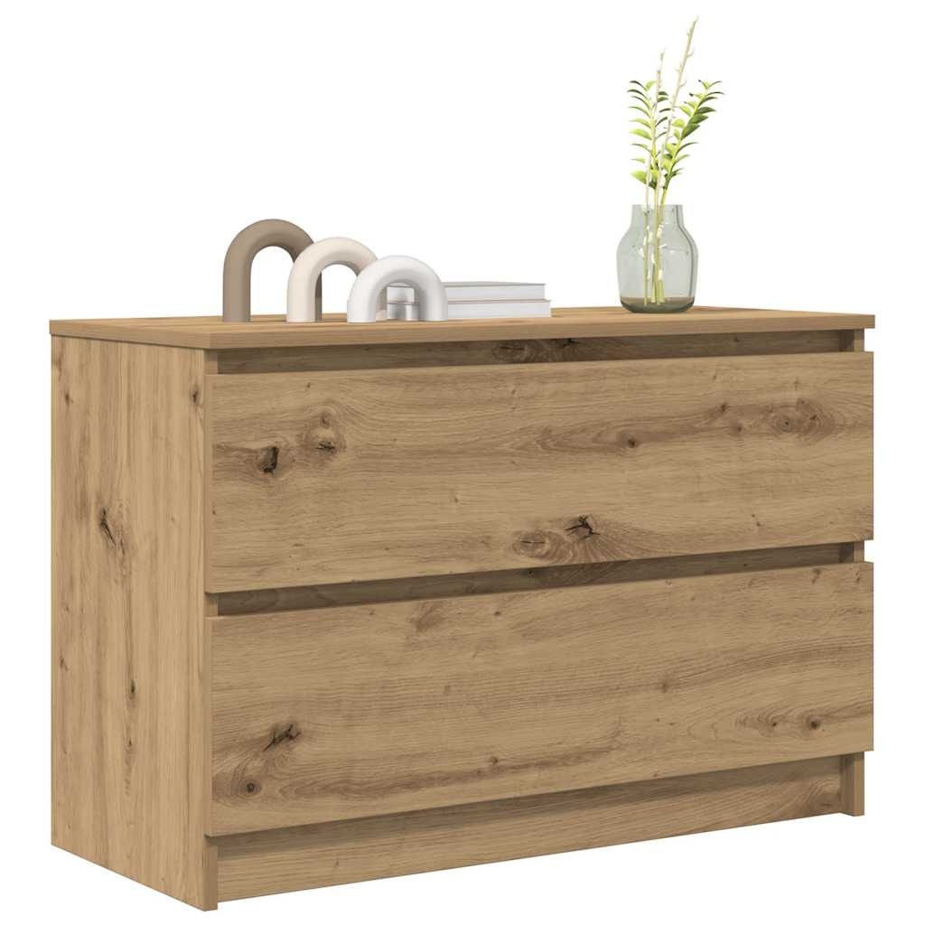 VidaXL Tv-meubel ambachtelijk 80x35x54cm spaanplaat grijs eikenkleurig