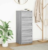 VidaXL Dressoir met lades 37,5x35x99 cm spaanplaat grijs Sonoma