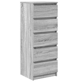 VidaXL Dressoir met lades 37,5x35x99 cm spaanplaat grijs Sonoma