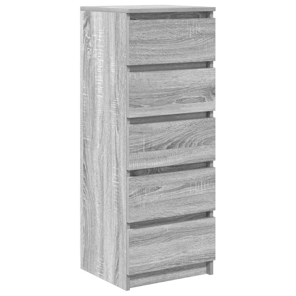 VidaXL Dressoir met lades 37,5x35x99 cm spaanplaat grijs Sonoma