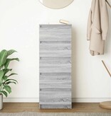 VidaXL Dressoir met lades 37,5x35x99 cm spaanplaat grijs Sonoma
