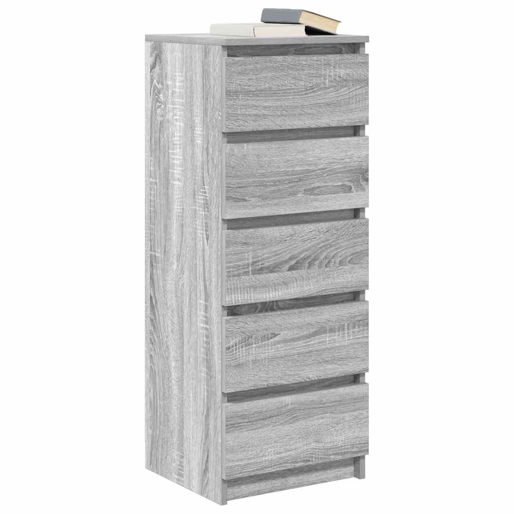 VidaXL Dressoir met lades 37,5x35x99 cm spaanplaat grijs Sonoma