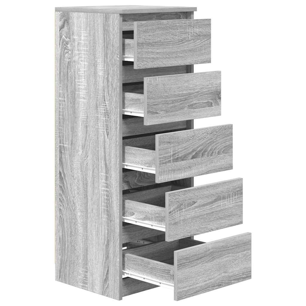 VidaXL Dressoir met lades 37,5x35x99 cm spaanplaat grijs Sonoma