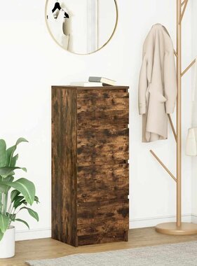 VidaXL Dressoir 37,5x35x99 cm spaanplaat gerookt eikenkleurig