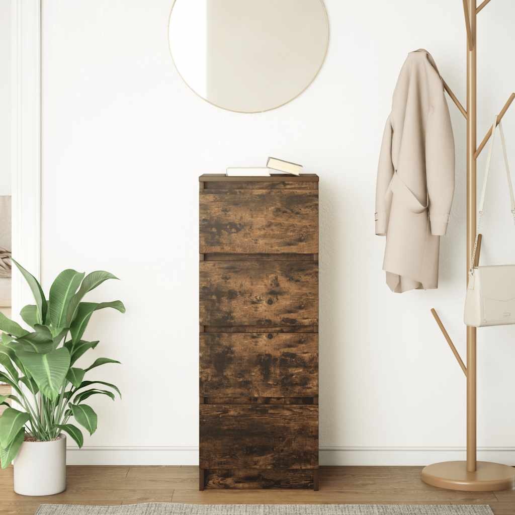 VidaXL Dressoir 37,5x35x99 cm spaanplaat gerookt eikenkleurig