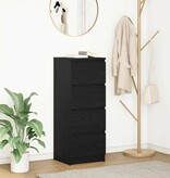 VidaXL Dressoir 37,5x35x99 cm spaanplaat zwart eikenkleurig