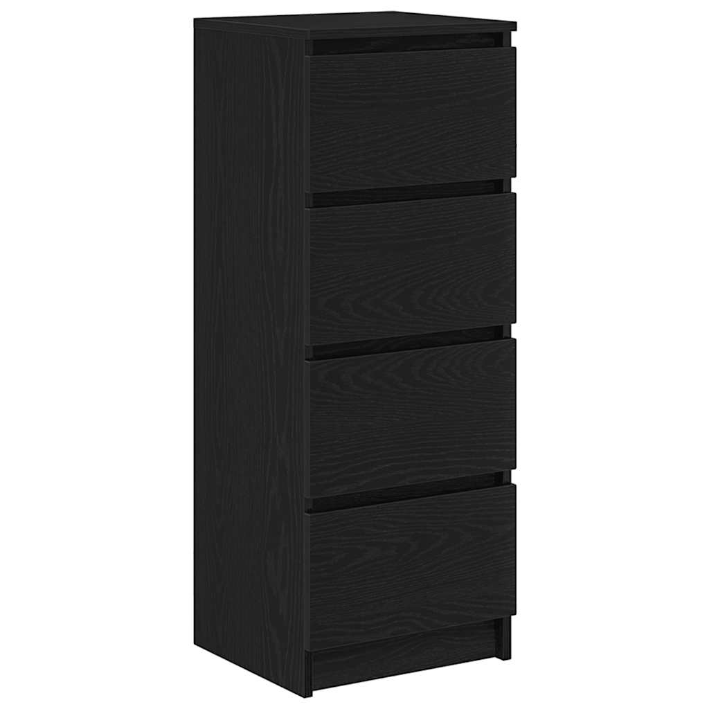 VidaXL Dressoir 37,5x35x99 cm spaanplaat zwart eikenkleurig