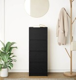 VidaXL Dressoir 37,5x35x99 cm spaanplaat zwart eikenkleurig