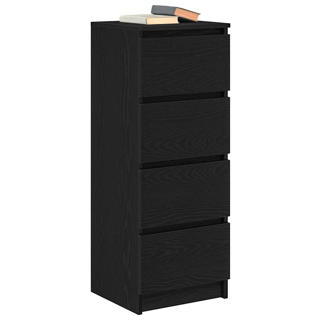 VidaXL Dressoir 37,5x35x99 cm spaanplaat zwart eikenkleurig