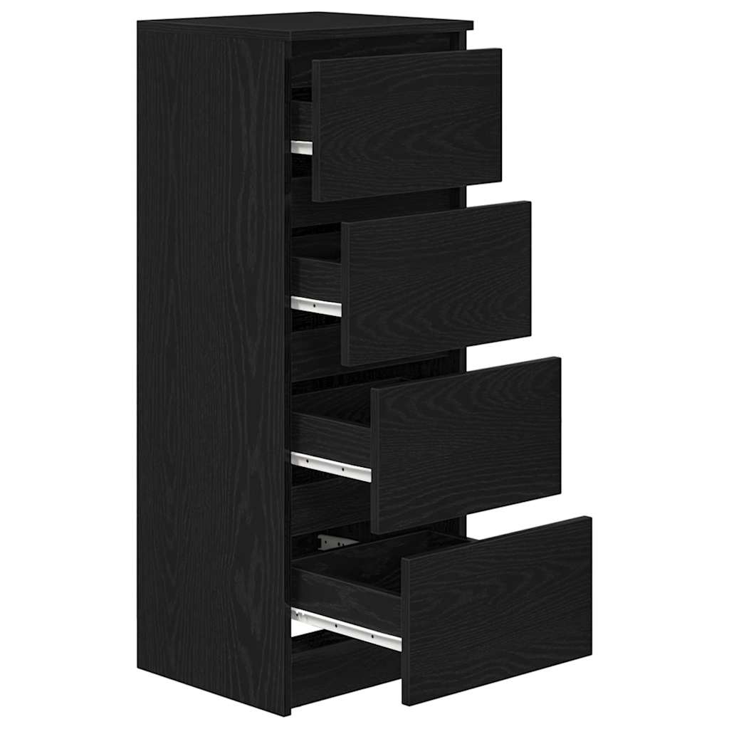 VidaXL Dressoir 37,5x35x99 cm spaanplaat zwart eikenkleurig